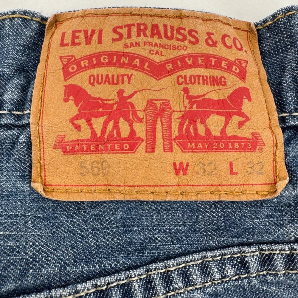 Levi's 569 Loose Straight Jeans Mens 32x32 Blue Mid Wash Denim Pants